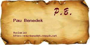 Pau Benedek névjegykártya